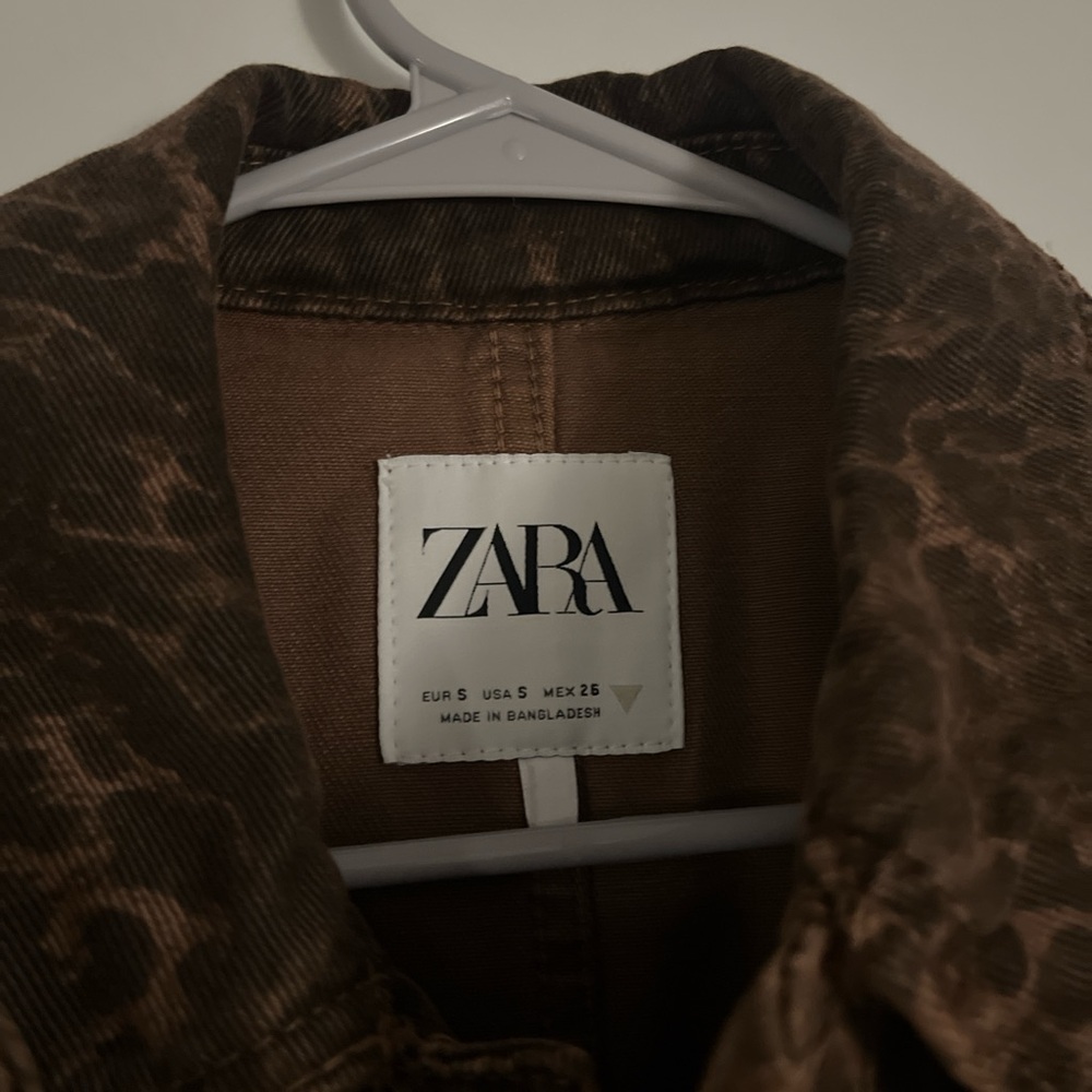 Zara Brown Leopard Print Jacket - Picture 2 of 3